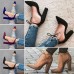 Women’s Fashion Pointed Toe High Heel Strappy Classic Sexy Thick Heel Shoes