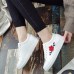 Women Shoes Spring Embroidery Flower Chic Casual Shoes Floral Vintage Sneakers Leather Shoes