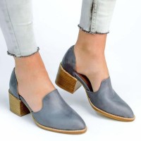 US Chunky Heel Pumps Casual Slip On Shoes