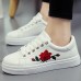 Women Shoes Spring Embroidery Flower Chic Casual Shoes Floral Vintage Sneakers Leather Shoes