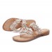 Summer Pearl Flowers Shoes Comfortable Casual Slippers