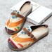  Soft Colorful Embroidered Buckle Folkways Backless Flat Shoes