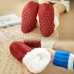 Women Warm Winter Outdoor Solid Color Plus Velvet Thicken Home Sleep Socks Tube Socks