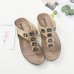 Bohemian Rhinestone Beach Clip Toe Casual Slippers