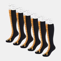 Women Cotton Chicken Feet Pattern Funny Exaggerated Over Knee Leggings Thigh Socks Stocking