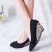 Women Slip On Casual Pumps Leopard Wedge Heels Platform Leisure Shoes