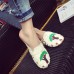 Women Round Toe Hollow Out Breathable Soft Sole Home Flat Beach Slipper