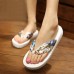 Big Size Summer Women Beach Slippers Bohemia Flip Flops Breathable Silk Slippers