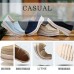 Women Platform Slip On Casual Suede Comfy Thick Heel Shoes