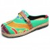  Soft Colorful Embroidered Buckle Folkways Backless Flat Shoes