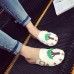 Women Round Toe Hollow Out Breathable Soft Sole Home Flat Beach Slipper