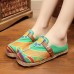  Soft Colorful Embroidered Buckle Folkways Backless Flat Shoes